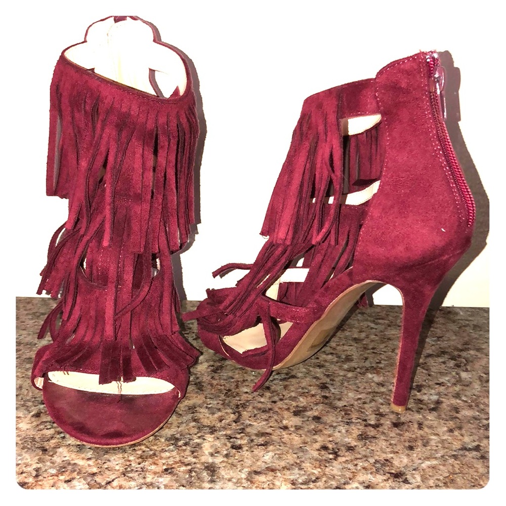 Burgundy heels